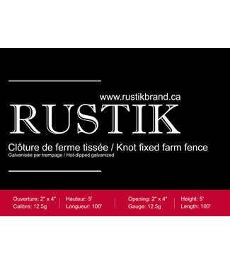 RUSTIK Woven Wire Fence 12.5g - 2 "x4"