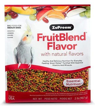 Zupreem Nourriture pour moyens oiseaux (Cockatiel, Inséparables) FruitBlend