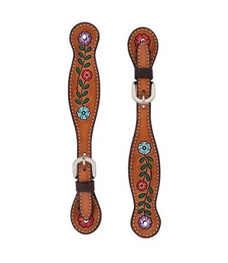 Weaver Turquoise cross Floral spur straps for women