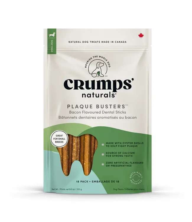 Crumps' Naturals Plaque Buster pour chien (Pqt 18)
