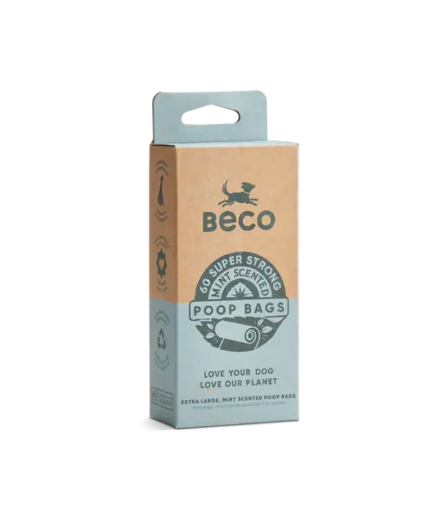 BECO PETS Biodegradable Mint Scent Poop Bags