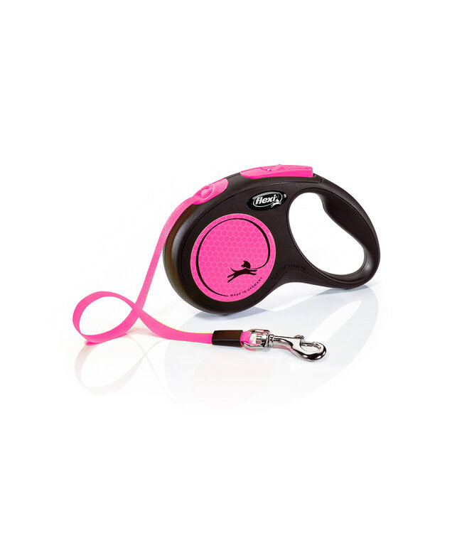 Flexi Retractable tape leash - New Neon