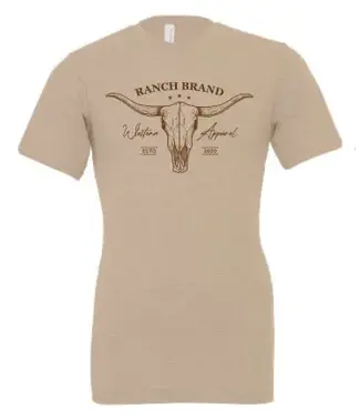 Ranch Brand T-Shirt Skull2 Tan
