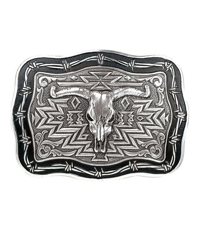 M&F Western Products Belt Buckle Crumrine Western Longhorn Bull Skull