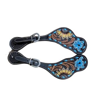 Ger-Ryan Sunflower Buckstitch Spur Straps