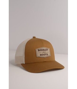 Boulet Casquette Trucker Leather Logo Patch