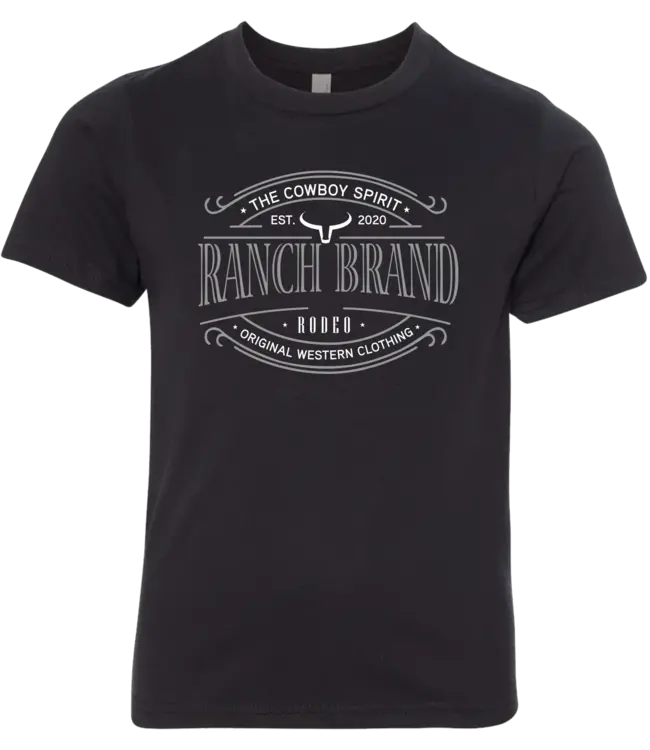 Ranch Brand T-Shirt pour Garçons Oval Original Noir