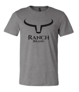 Ranch Brand T-Shirt Big Horn Gris & Blanc