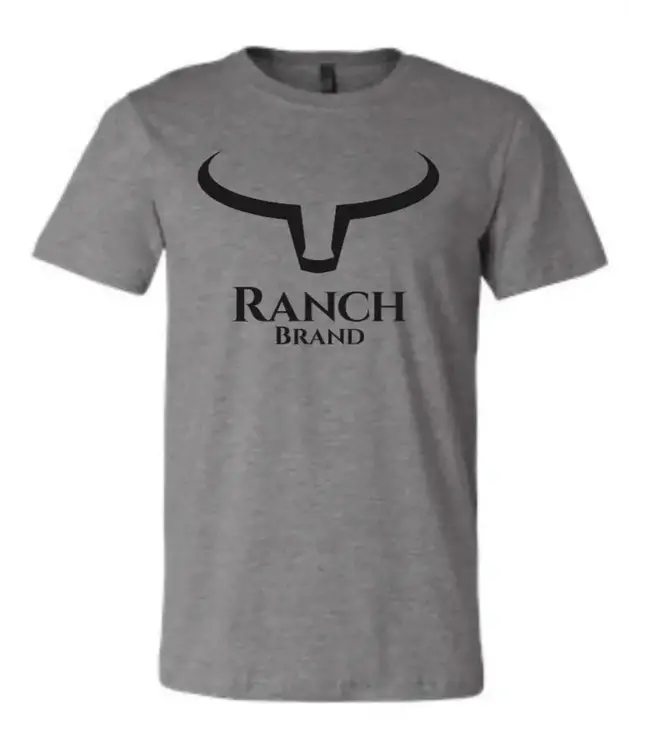 Ranch Brand T-Shirt Big Horn Gris & Blanc