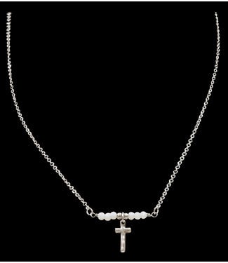 M&F Western Products Pearl Necklace with Cross