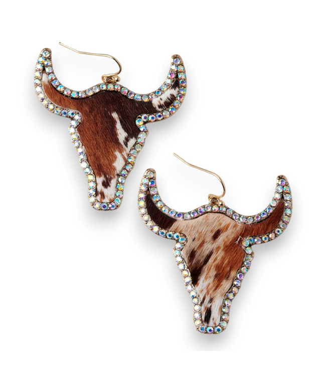 M&F Western Products Cow Head Earrings