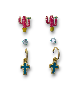M&F Western Products Boucles d'Oreilles Cactus Flashy