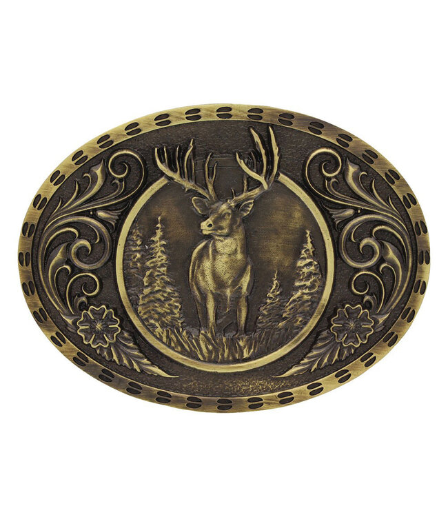 Montana Silversmiths Wild Stag Belt Buckle