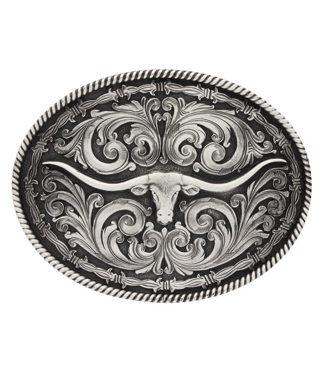 Montana Silversmiths Longhorn Classic Impression Belt Buckle