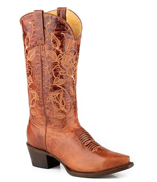 Roper Bottes Western Snip Toe Embroidered Roses