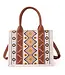 Wrangler Coffee Southwestern Print Small Canvas Tote Bag