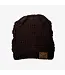 Ranch Brand Ponytail toque with leather patch