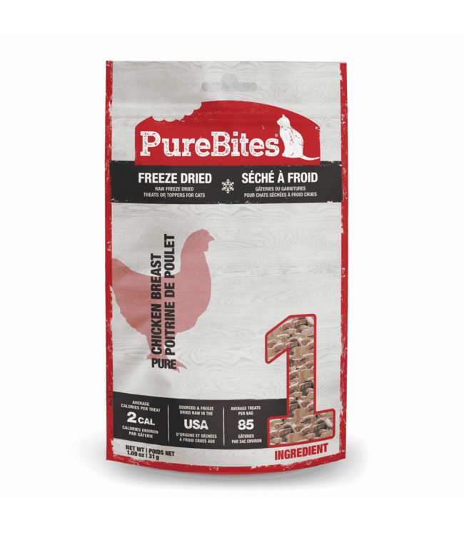PureBites Bouchées Freeze Dried au Poulet pour Chat