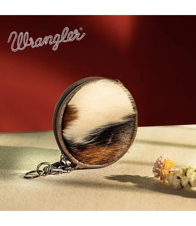 Wrangler Hair-On Collection Cowhide Pouch Bag Charm