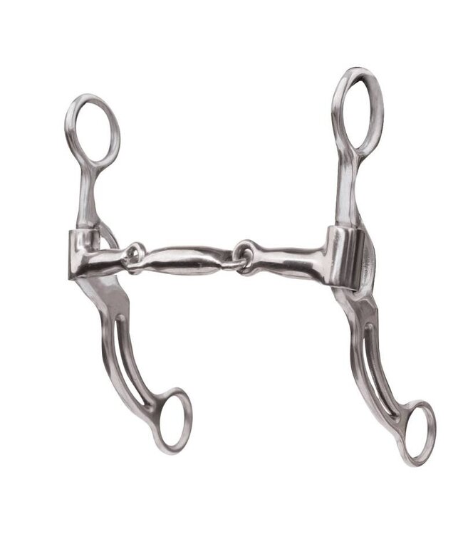 Professional's Choice Swept Back Double Bar Three Piece Snaffle