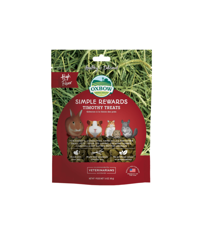 Oxbow "Simple Rewards" baked treats for small animals