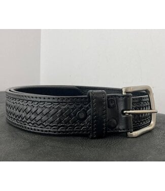 Catawest Basket print leather belt