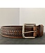 Catawest Basket print leather belt