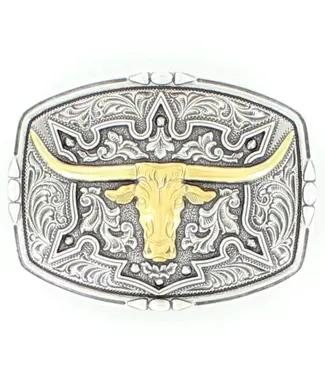 M&F Western Products Rectangle Bullhead Belt Buckle