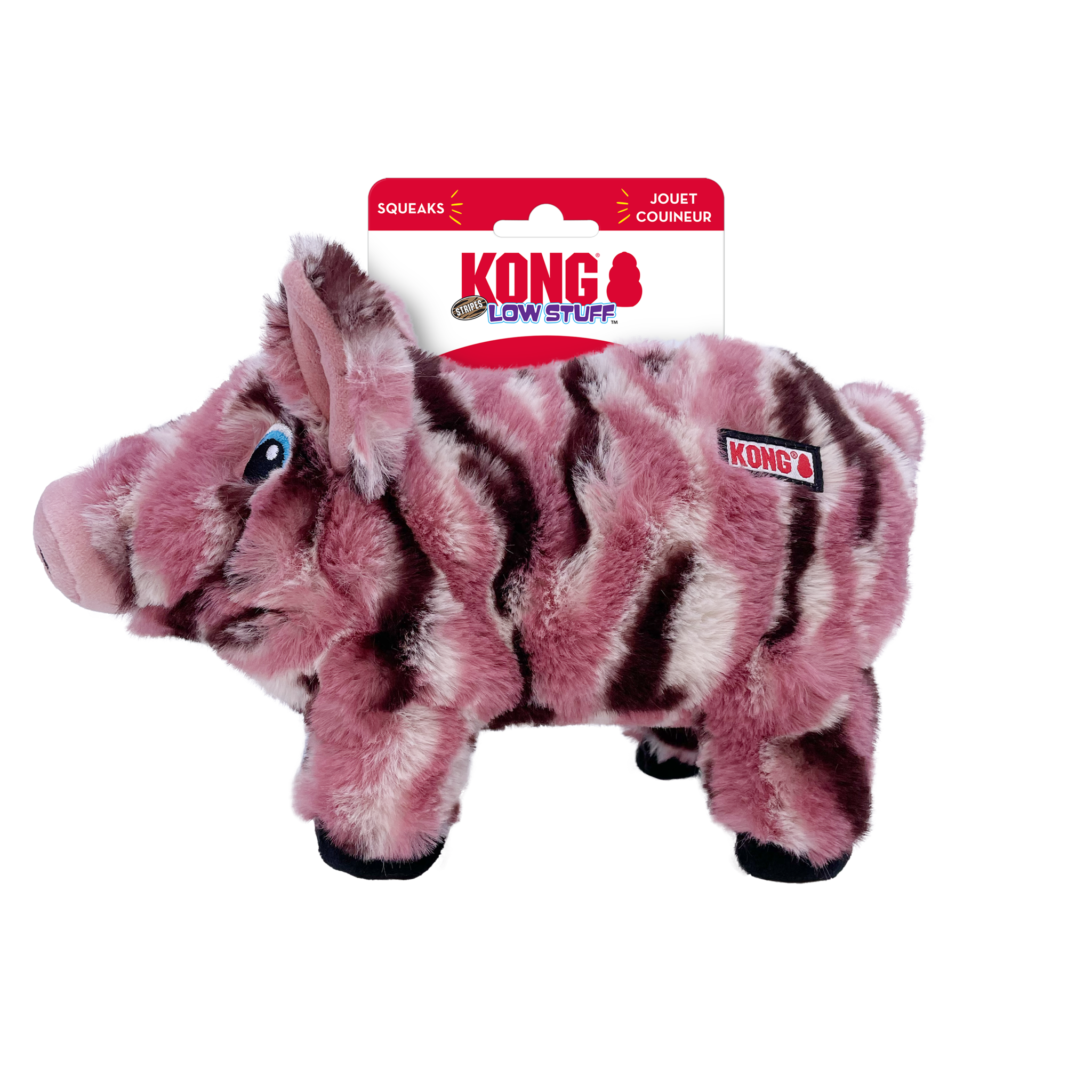 KONG Peluche Low Stuff Stripes pour Chien
