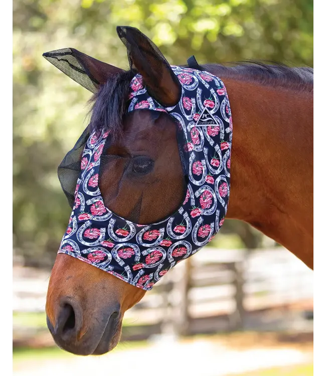Professional's Choice Fly Mask Collection Horseshoe en Lycra