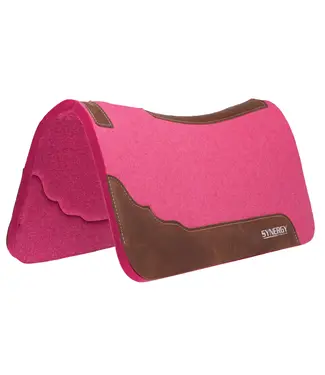 Weaver Synergy Steam Pressed Merino Wool Raspberry Performance Saddle Pad