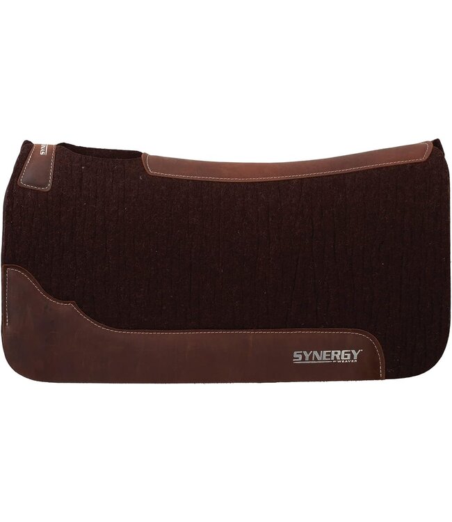 Weaver Synergy Steam Pressed Merino Wool Chocolate Performance Saddle Pad