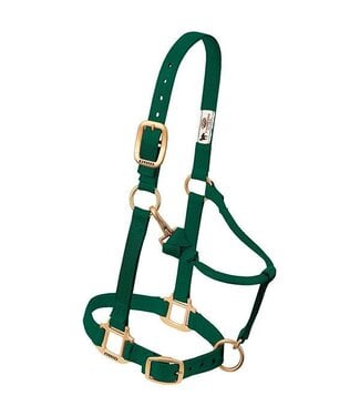 Weaver Original Adjustable Hunter Green Chin & Throat Snap 1'' Halter