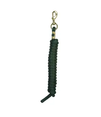 Weaver Poly Lead Hunter Green Rope with Solid Brass Snap