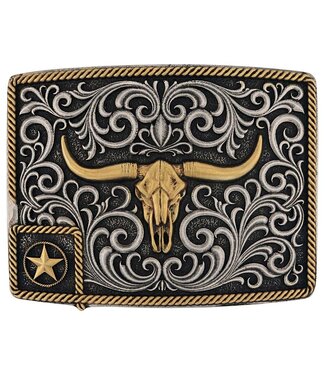 Montana Silversmiths Lonestar Longhorn Attitude Buckle