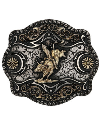 Montana Silversmiths Boucle de Ceinture A-Blaze Framed BullRider