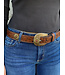 Ariat Sunflower Medallion Cognac Leather Belt