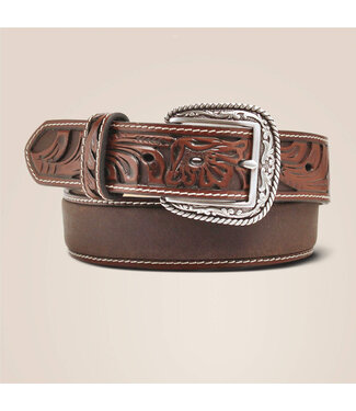 Ariat Floral Embossed Ends Leather Belt