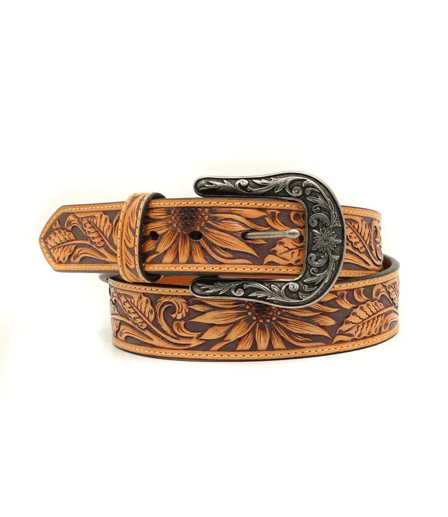 M&F Western Products Ceinture Nocona Sunflower Tooled Leather