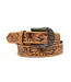 M&F Western Products Ladies Leather Belt Sunflower Tooled