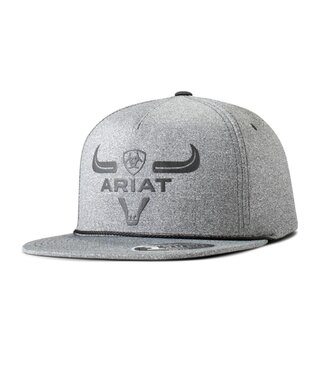 Ariat Baseball Cap Longhorn Logo Heather Black