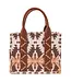 Wrangler Light Coffee Southwestern Print Small Canvas Tote Bag