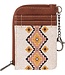 Wrangler Coffee Southwestern Art Print Mini Zip Card Case