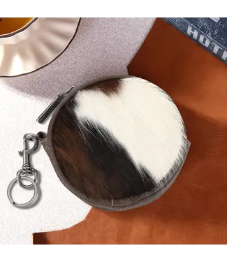 Wrangler Hair-On Collection Cowhide Pouch Bag Charm