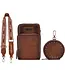 Wrangler Brown Crossbody Cell Phone Purse 3 compartment with Coin Pouch