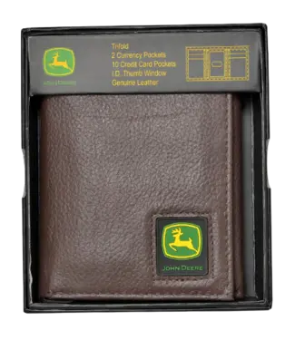 John Deere Tri-Fold Wallet with Logo