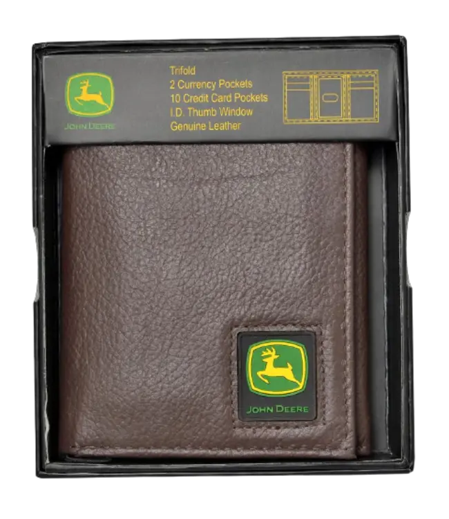 John Deere Tri-Fold Wallet with Logo