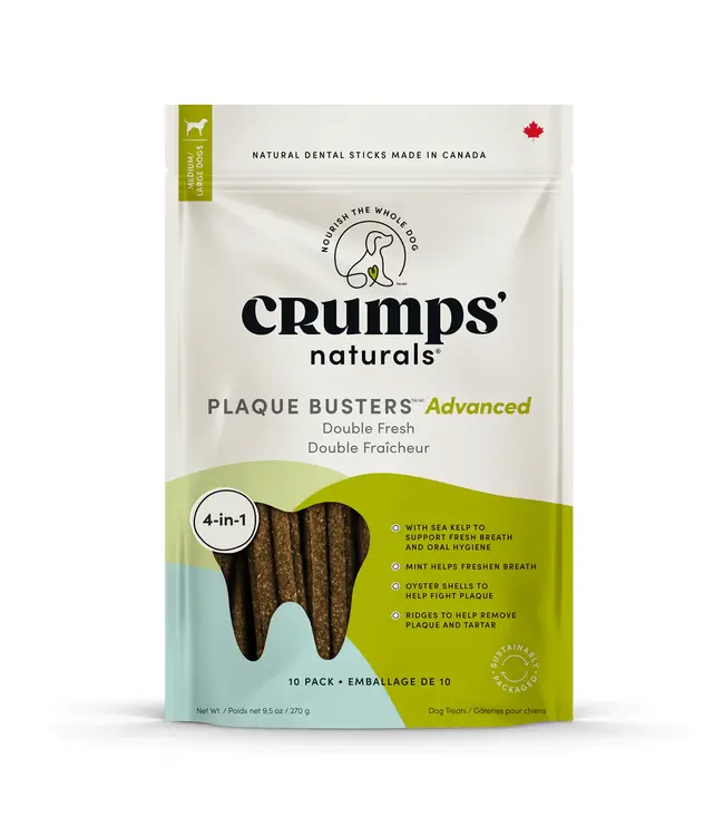 Crumps' Naturals Bâtonnets Dentaires Plaque Busters Advanced Double Fraîcheur