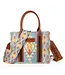 Wrangler Brown Southwestern Print Small Canvas Tote Bag