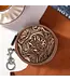 Wrangler Brown Circular Coin Pouch Floral Tooled Bag Charm